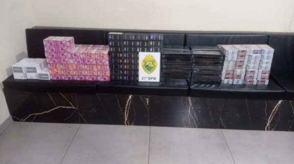 Polícia Militar apreende produtos contrabandeados após denúncia