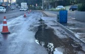 Umidade e frio formam camadas de gelo na pista em Xavantina e Concórdia