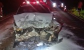 Homem e adolescente ficam feridos após carro colidir na traseira de trator na PR-473