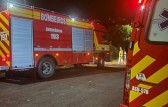 Bombeiros resgatam homem com perna presa em buraco de assoalho no Oeste
