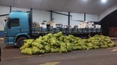 PM apreende caminhão com carga de produtos argentinos