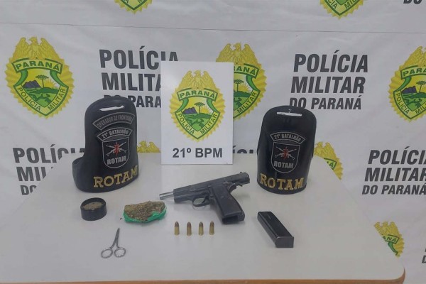 ROTAM prende casal em boate com pistola e maconha