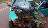 Colisão entre carros deixa quatro pessoas feridas; Uma criança de seis anos foi uma das vítimas