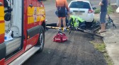 Cliclista fica ferido após bater em cachorro no São Gotardo