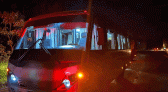 Micro-ônibus de Pinhalzinho se envolve em acidente