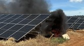 Usina de energia solar pega fogo em São José do Cedro