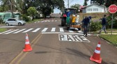 Secretaria de Obras inicia repintura de faixas e reforça sinalização viária