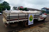PM apreende caminhão com bobinas de plástico descaminhadas da Argentina