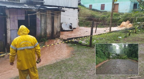 Vendaval mobiliza Bombeiros e provoca danos