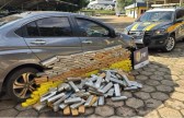 PRF apreende 221 kg de maconha e recupera carro roubado que fugiu de abordagem