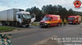 Colisão entre caminhões na BR-282 mobiliza equipes de resgate