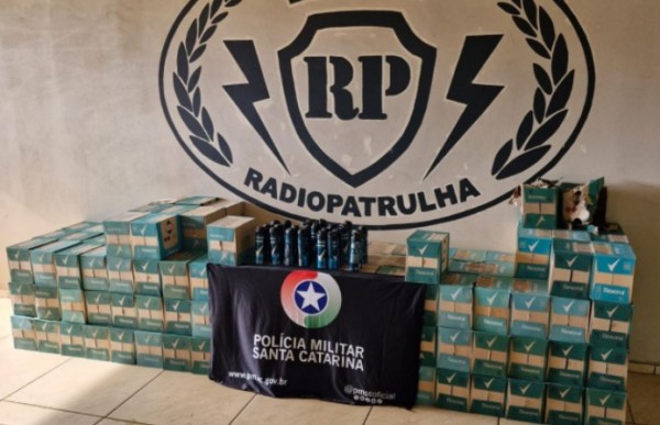 Carga com 200 caixas de desodorantes oriundos da Argentina é apreendida