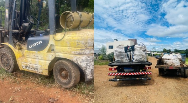 PM apreende oito toneladas de baterias contrabandeadas