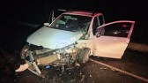 Veículo colide contra pedras às margens da BR 282, entre SMOeste e Maravilha