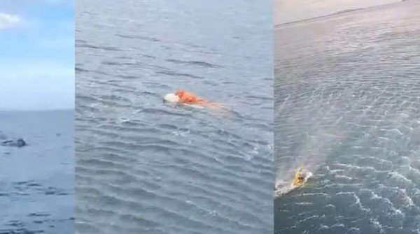 Pescador resgatado agarrado a porta de geladeira passou 17 horas à deriva em SC