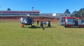 Após sofrer AVC, caminhoneiro é transferido de Helicóptero pelo Saer/Fron ao Hospital Regional de Chapecó