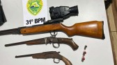 PM encontra arsenal irregular durante atendimento de violência doméstica