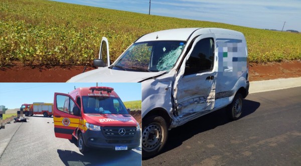 Motociclista fica gravemente ferido em colisão com carro no interior de Bom Jesus do Oeste