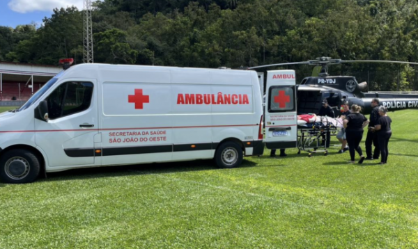 Aeronave do SAER-Fron realiza transferência aeromédica de paciente com infarto de São João do Oeste à Xanxerê