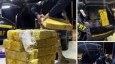 PRF localiza 233 kg de maconha na cabine de carreta na BR-280 em Rio Negrinho