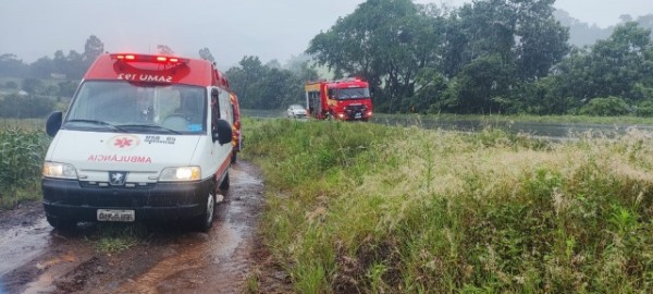 Saída de pista seguida de capotamento é registrado em Iraceminha