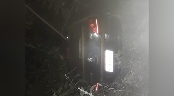 Saída de pista mobiliza PMRV na SC 496