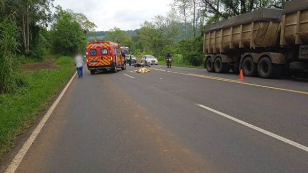 Veículo com placas de SMOeste se envolve em acidente com óbito na BR-282