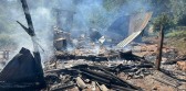 Casa é destruída pelo fogo no interior de Chapecó