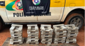 Perseguição no Oeste de SC termina com apreensão de 100 kg de maconha