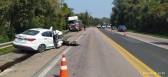 Violenta colisão entre quatro veículos deixa mulher morta em Santa Catarina