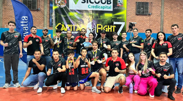 Equipe da Tri-Fronteira - Atletas da Muay Matt e Projeto Fênix  se destacam em evento de lutas em Capitão Leônidas Marques
