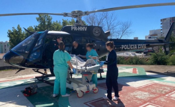 Idoso com AVC Isquêmico é transferido de Maravilha para Chapecó em operação aeromédica