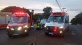 Ciclista é encaminhado ao hospital após ser atropelado na Av. Washington Luiz
