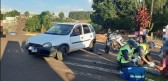 Motociclista fica ferido em colisão com carro