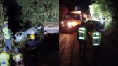 Mulher morre e três da mesma família desaparecem após carro cair de represa em Rio Negrinho