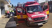 Colisão registrada no centro do município mobiliza socorristas do Corpo de Bombeiros
