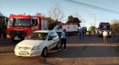 Colisão entre veículo e motocicleta deixa homem ferido no Bairro Três Fronteiras