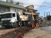 Início das 0bras de revitalização das ruas Mario Claudio Turra e Rio Grande do Sul