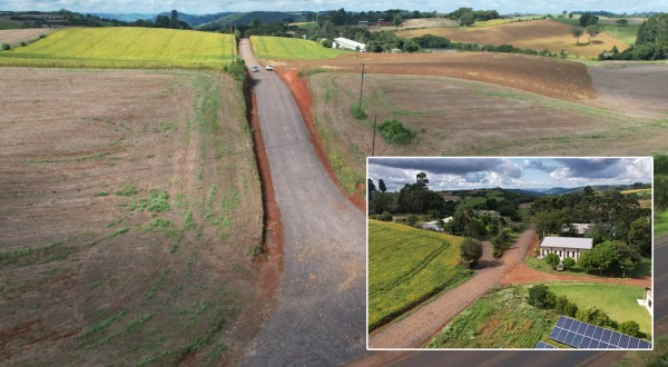 Prefeitura conclui calçamento em frente à Escola da Linha Sede Marina