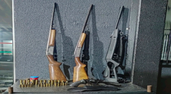 Briga de casal termina com apreensão de armas em São Lourenço do Oeste