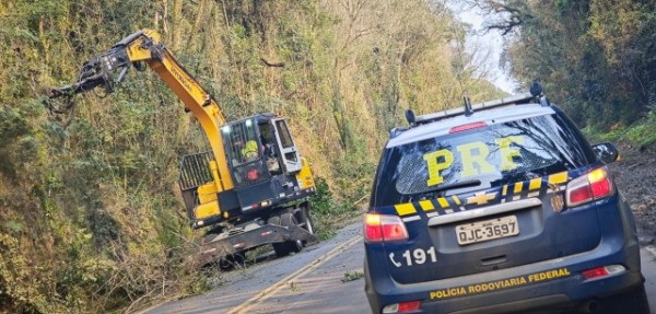 PRF reporta trânsito lento na BR-282 entre Chapecó e Maravilha devido a obras