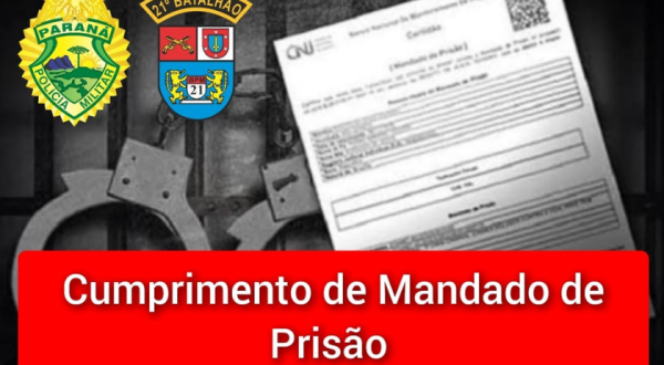 Homem é preso com mandado de prisão em seu desfavor