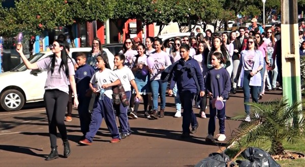 Segunda caminhada do “Agosto Lilás” é realizada no município