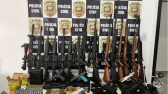 Lideranças do tráfico de drogas são presas e 25 armas de fogo são apreendidas em Blumenau