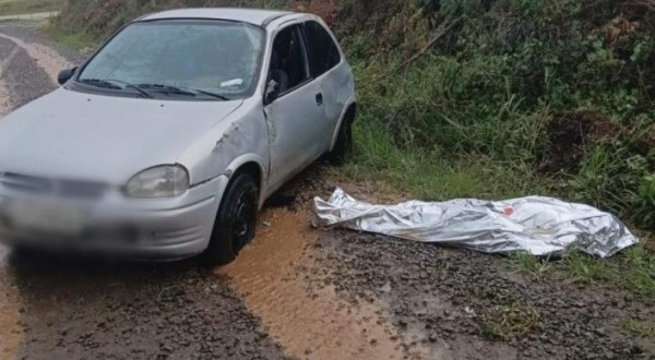 Acidente em estrada rural termina com morte de condutor no Oeste de SC