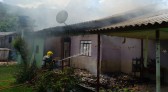 Incêndio destrói casa na Linha São Domingos