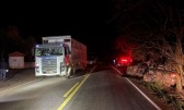 Motorista de 69 anos morre em colisão entre caminhonete e caminhão na SC-283
