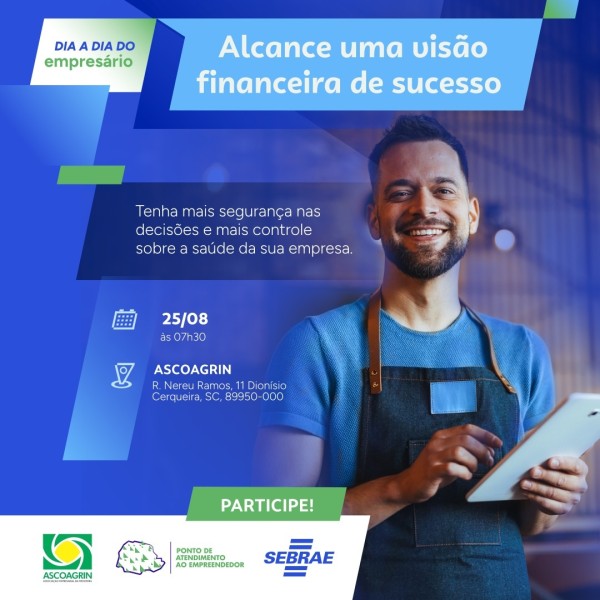Café da manhã na Ascoagrin terá Workshop sobre Gestão Financeira