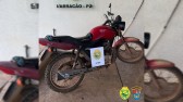 Motocicleta furtada é recuperada na Linha Lara, interior do município