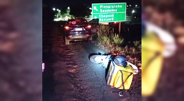 Motociclista é encontrado gravemente ferido após acidente na BR-282, em Pinhalzinho